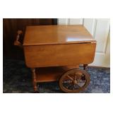 Maple Drop Leaf Tea Cart