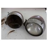 Pair of Old Headlamps