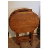 Wooden TV Trays & Stand