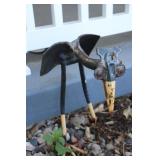 Metal Crow Lawn Ornament
