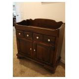 Pine 2 Drawer Dry Sink