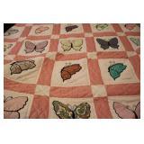 Hand Stitched Full Sized  Butterfly Friendship Qui