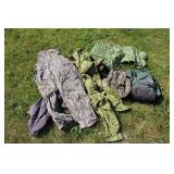 Camouflage Rain Suits, Bibs, & Backpacks