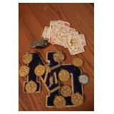 Notre Dame Varsity Letter w/ Metals