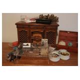 Jewelry Box, Pins, Earrings & Key Chains
