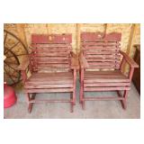 Red Wood Patio Chairs