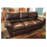 91" Dual Reclining Leather Sofa