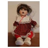 Vintage Porcelain Doll named "Pumpkin"