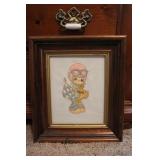 Framed Precious Moments Needle Point