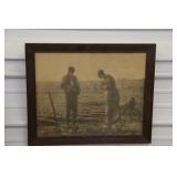 Vintage Framed 'The Angelus' Print