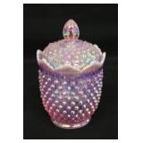 Fenton Opalescent 5' Candy Jar w/ Lid