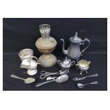 Serving Items & Vintage Lamp