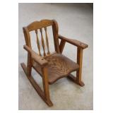 Oak Doll Rocking Chair
