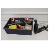 Tool Tote, Drill Bits & Duo-Fast Roofing Stapler