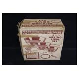 3 pc Stoneware Mixing Bowl Set