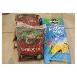 Potting Soil & Rubber Mulch