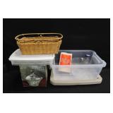 Storage Container, Princess House Basket & Misc.