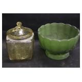 Satin Bowl & Depression Cookie Jar