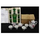 Decanters & Tea Set