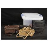 Handbags & Rubbermaid Storage Tub