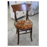 Antique Oak Ice Cream Stool