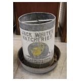 Jack White Hatchery Galvanized Poultry Feeder