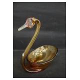 Rainbow Amber Swan Bowl/Dish