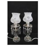Dresser lamps with Glass Prisms