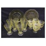 Amber Depression Glassware