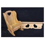Wood Shelf & Doll Wood Rocking Chair