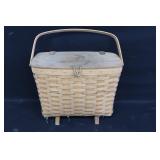 Vintage Hickory Picnic Basket
