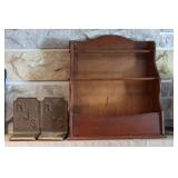 Brass Bookends & Magazine Rack