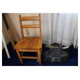 Childs Chair, Radio, & Alarm Clock