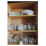 Assorted Glasses & Cake Carrier