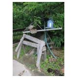 Covered Swing, Sawhorses & Shepards Hook