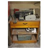 Wood Stand & Contents