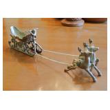 Brass Sleigh & Reindeer