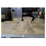 Pressed Glass Compotes, Candy Dish, & Bowls