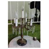Vintage Cast Iron & Marble Base Table Lamp