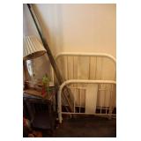 Twin Sized Bed Frame, End Table, & Contents