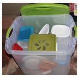 Large Tub Full of Tupperware & Storage Containers