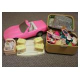 Barbie Car, Vanity Set, & Doll Accessories
