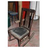 Antique Walnut Sewing Rocker