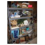 Metal Shelf & Contents