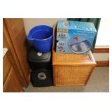 Hamper, Wastebasket, & Foot Spa