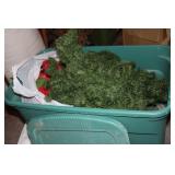 Tub Full of Winter Green Swag