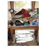 Porcelain Top Table & Contents