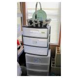 2 - 3-Drawer Storage Unit with Basket