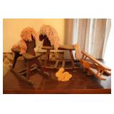 Doll, Hobby Horses, Rabbit & Wooden Plane