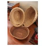 3 Wicker Laundry Baskets